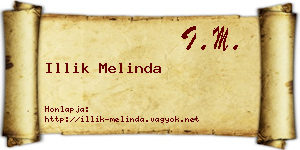 Illik Melinda névjegykártya